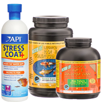 Stress Coat, Microbe-Lift Goldfish & Koi Food